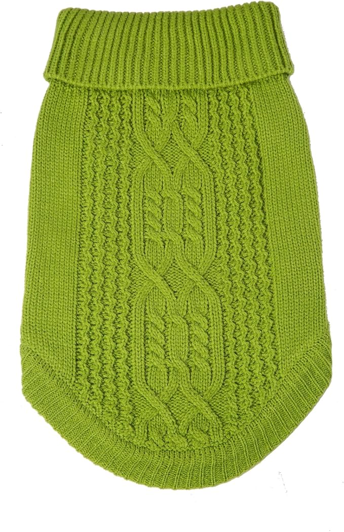 Stretchy Cat Sweater - 17 Colors & 6 Sizes | Snug Winter-Ready Knit for Boy/Girl Cats & Kittens(Green, X-Large)
