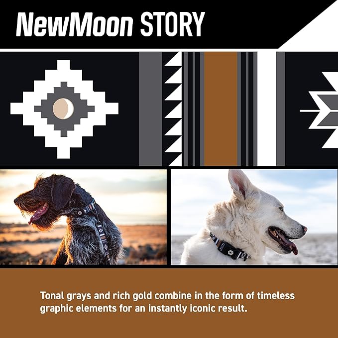 Wolfgang Heavy Duty Adjustable Dog Harness, Pull-Tested to Over 800 lbs for Walking & Training, NewMoon Print, Small