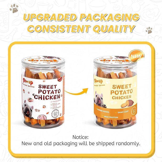 Chicken Sweet Potato Dog Treats, Orange & Purple Sweet Potato Dog Chews with Taurine, Nutritious Healthy Pet Snack, 12.5 oz