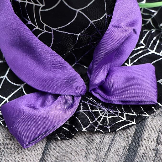 Halloween Cat Hat Costumes Dog Decoration Cloth Witch Mini Hat Pet Cosplay Costumes with Adjustable Rope Suitable for All Pet