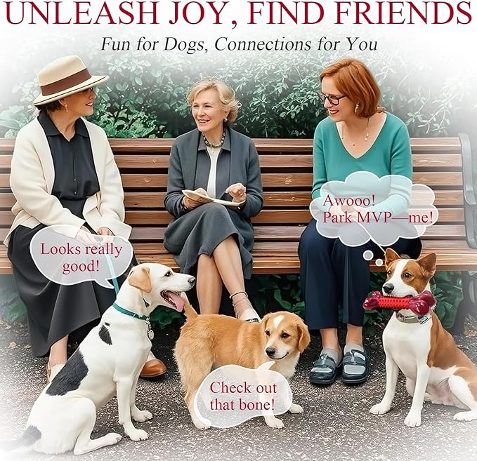 Apasiri 3-Pack Tough Dog Chew Toys for Aggressive Chewers, Beef-Flavored Dog Bones for Large Breed, 8" Nylon & Rubber Chew Toys Long-Lasting Play