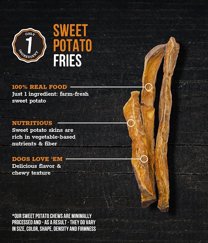 Wholesome Pride Sweet Potato Fries All-Natural Single Ingredient Dog Treats, 32 Oz
