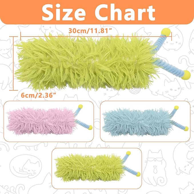 3 Pack Catnip Pillows - Soft and Durable Cat Toys With Antennae, Rich Color, Indoor Interactive Kicker, Companion for Cats (Antenna Green Set)