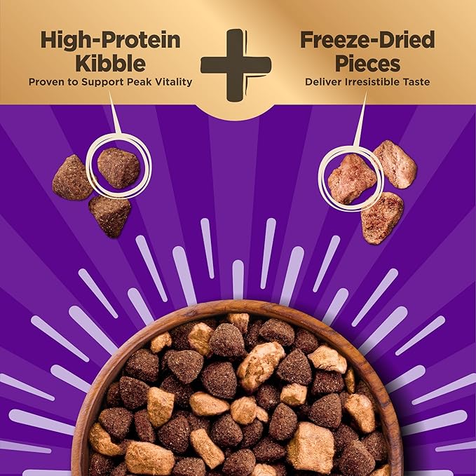 Wellness CORE+ (Formerly RawRev) Dry Dog Food with Freeze Dried Pieces, Wholesome Grains, High Protein, Natural, Beef & Barley Recipe, (18-Pound Bag)