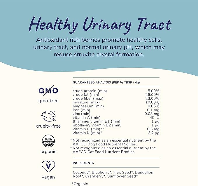 kin+kind Dog Supplement Powder - Supplement for Dogs & Cats for Healthy Immunity - Bladder Support - Natural Formula with Organic Cranberry, Blueberry and Coconut - Made in USA - 4 oz (Medium)