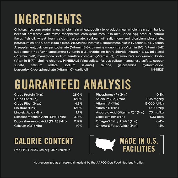 Purina Pro Plan High Protein, Digestive Health Large Breed Dog Food Dry, Chicken and Rice Formula - 47 lb. Bag