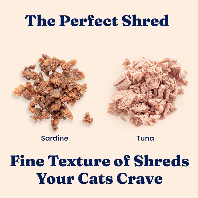 Solid Gold Wet Cat Food Shreds in Gravy - Canned Cat Food Made w/Real Tuna & Sardine - Five Oceans Grain Free 16ct/6oz Can