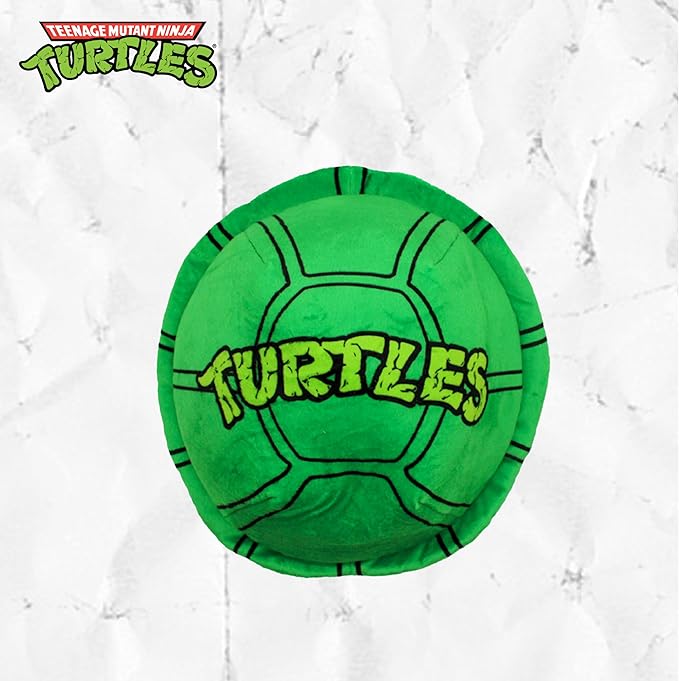 design LAB, Inc. Teenage Mutant Ninja Turtle Official Merchandise | TMNT Toys Nesting Plush Dog Toy | Turtle Shell with Pepperoni Pup Pizza Great for Interactive Play