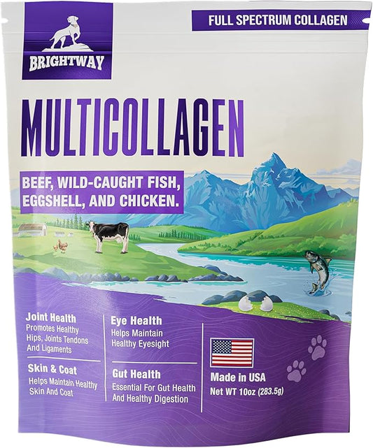 Multi-Collagen Peptide Daily Liquid Collagen for Dogs, Dog Collagen, Eggshell Powder Membrane for Dogs - Arthritis, Skin & Coat Health, Allergies,Dog Mobility Hip & Joint Pain Joint Supplement Relief