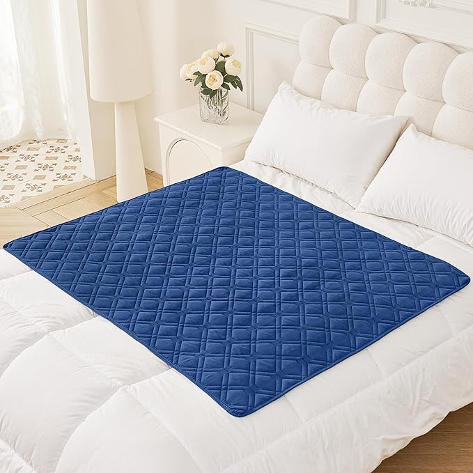 Smiry Waterproof Dog Blanket, 40x50 Inch Soft Pet Bed Cover Reversible, Washable Sofa Couch Furniture Protector for Small Medium Large Dog Puppy Cat, Navy/Blue