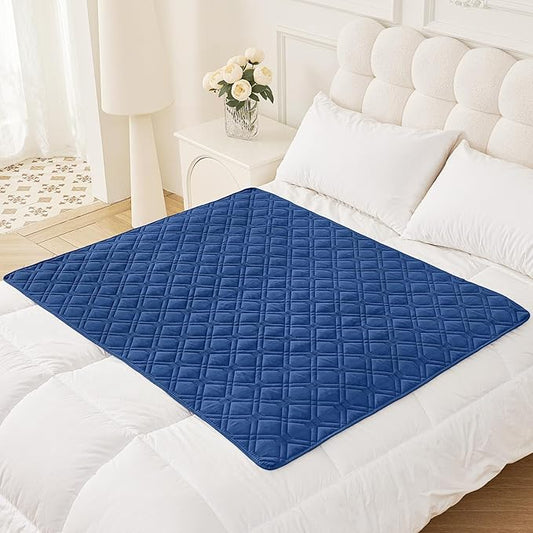 Smiry Waterproof Dog Blanket, 40x50 Inch Soft Pet Bed Cover Reversible, Washable Sofa Couch Furniture Protector for Small Medium Large Dog Puppy Cat, Navy/Blue