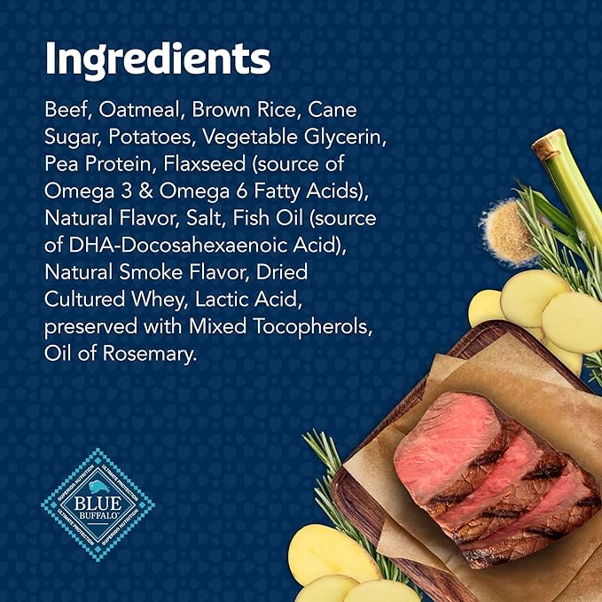 Blue Buffalo Bits Natural Soft Moist To Go Dog Training Treats Beef Recipe 1-oz Bags (Pack of 12)