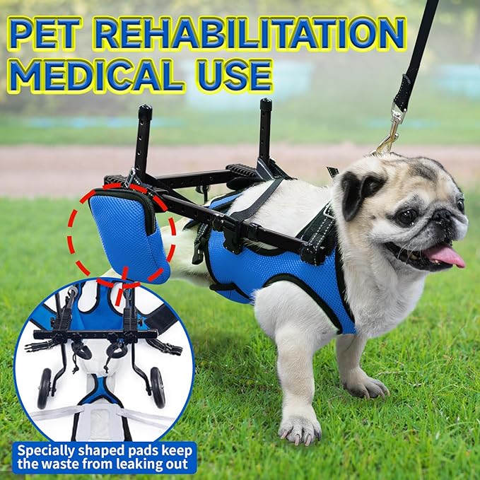 pet Wheelchair for Back Legs,Suitable for Back Legs,Cart Doggy Wheelchair for Disabled Legs Walking Mobility,Cat/Dog Hip Brace Leg Support,