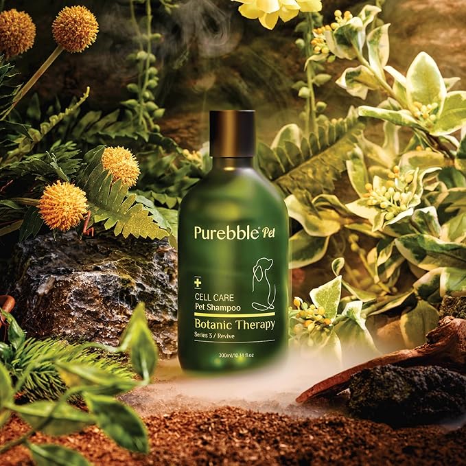 Pet Shampoo Revive Yellow Botanical Line for Soft and Shiny Coat and Fur- Cleanses, Conditions, and Detangles, pH-Balancing Formula for Pets, No Artificial Fragrance 300ml / 10.14 fl oz