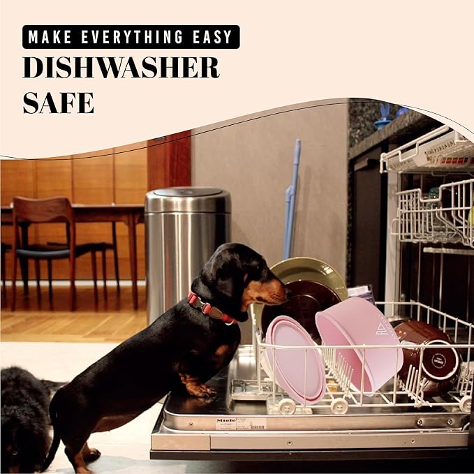 AVERYDAY 30 Oz Travel Dog Bowls with Lids, 2-in-1 Portable Pet Bowls for Food and Water, Leakproof Travel Dog Food & Water Bowl for Outdoor, Camping, Travel Dog Feeding Bowl, Daycare Pet Bowls