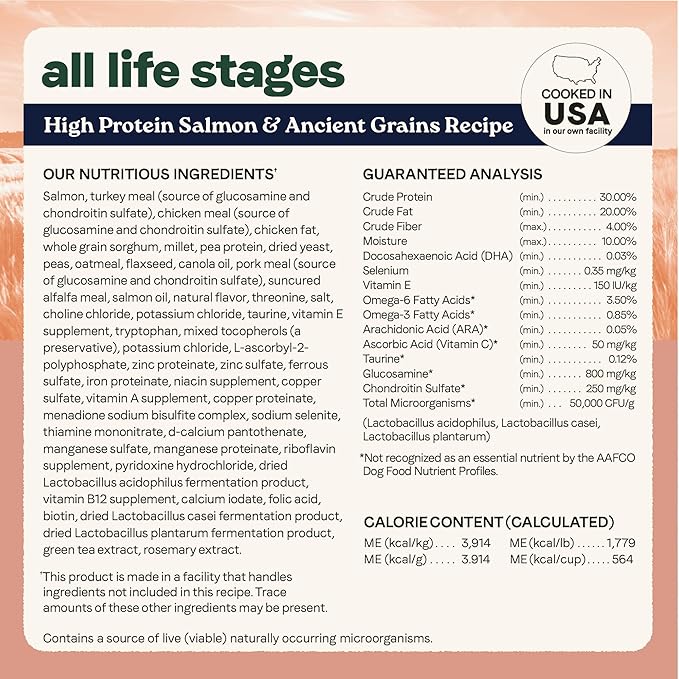 Canidae All Life Stages High Protein Dry Dog Food, Salmon & Ancient Grains Recipe, 4 lbs.