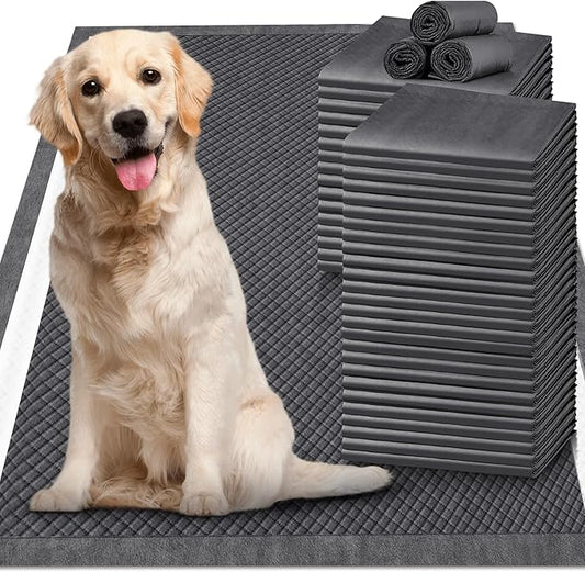 Gimars XL 28"x34" 6-Layer Ultra Abolsorbent Charcoal Pee Pads for Dogs, Leak-Proof Carbon Dog Puppy Pads, Odor-Control & Quick Dry Dog Training Pads 30 Counts