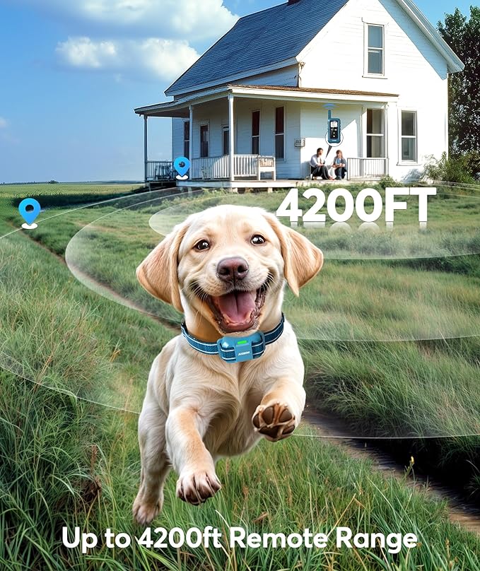 Jugbow Dog Training Collar with Remote, 4200FT Rechargeable E Collar for Small Medium Large Dogs 5-120lbs, IPX8 Waterproof Electric Collar with 4 Training Modes, Security Lock