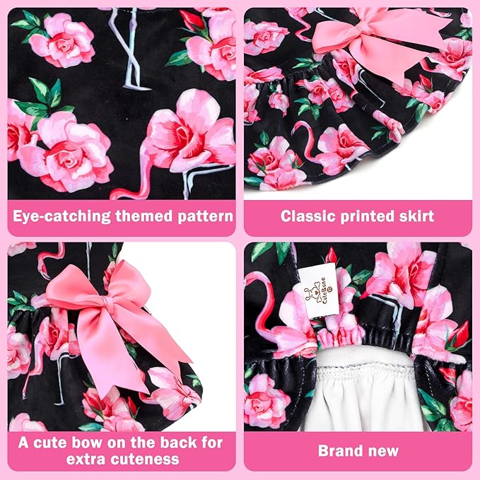 CuteBone Velvet Dog Dresses for Small Dogs, Stylish & Soft Fabric, Comfortable Fit for Everyday Wear, Perfect for Special Occasions NCVA11S