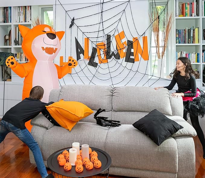 M MH ZONE Inflatable Dog Costume for Adults & KidsFunny Cosplay Blow Up Suit for Halloween Party