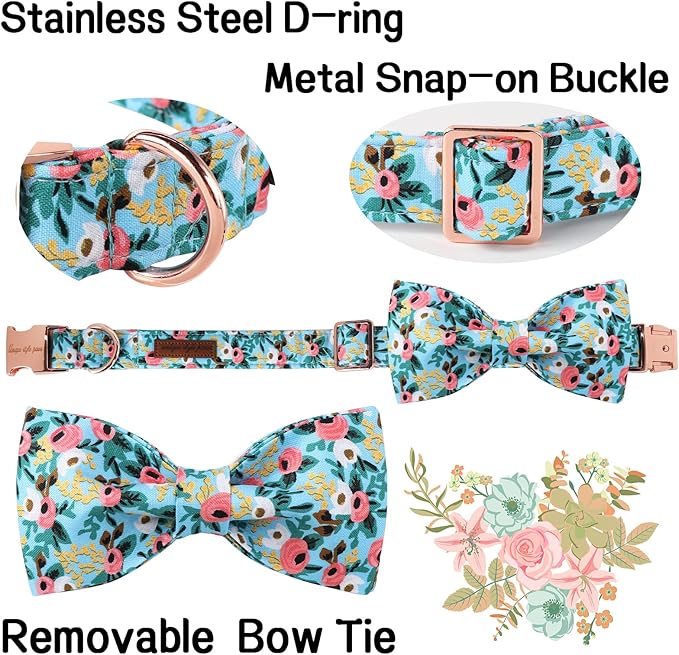 Unique style paws Dog Collar Bow tie Collar Adjustable Collars for Dogs and Cats Small Medium Large