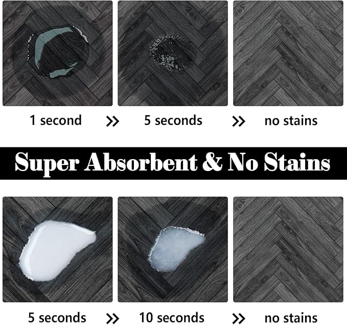 Dog Food Mats for Floors Absorbent, Pet Cat Food Mat - Quick Dry Dog Bowl Mats for Food and Water, Eco-Friendly Pet Supplies