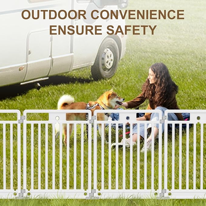 Pet Playpen with Door Dog Playpen Foldable Puppy Playpen for Puppies and Small Dogs 8-Panels Easy Assemble Easy Storing for Indoor and Outdoor (8 Panels)