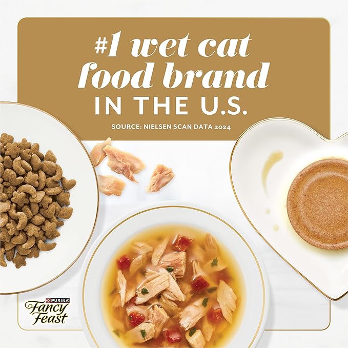 Fancy Feast Gems Pate Cat Food Mousse Chicken or Beef and a Halo of Savory Gravy Wet Cat Food Variety Pack - (1) 8 ct. Boxes - 8 ct. Box
