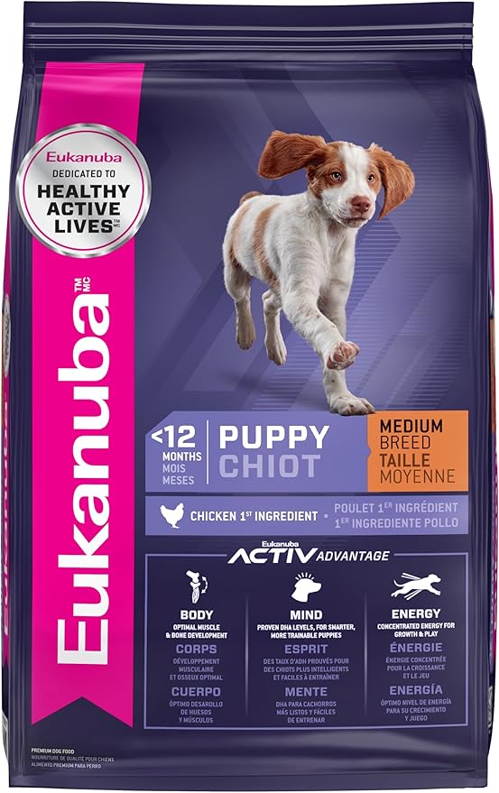 Eukanuba Puppy Medium Breed Dry Dog Food, 30 lb
