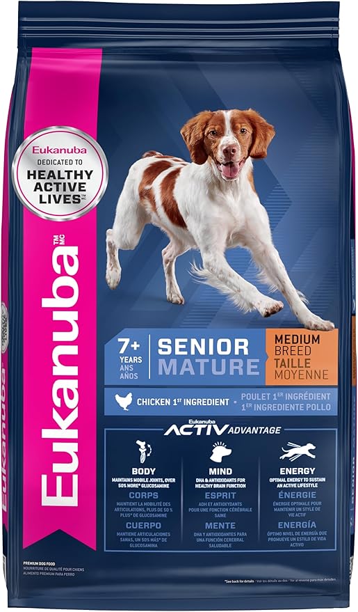 Eukanuba Senior Medium Breed Dry Dog Food, 15 lb