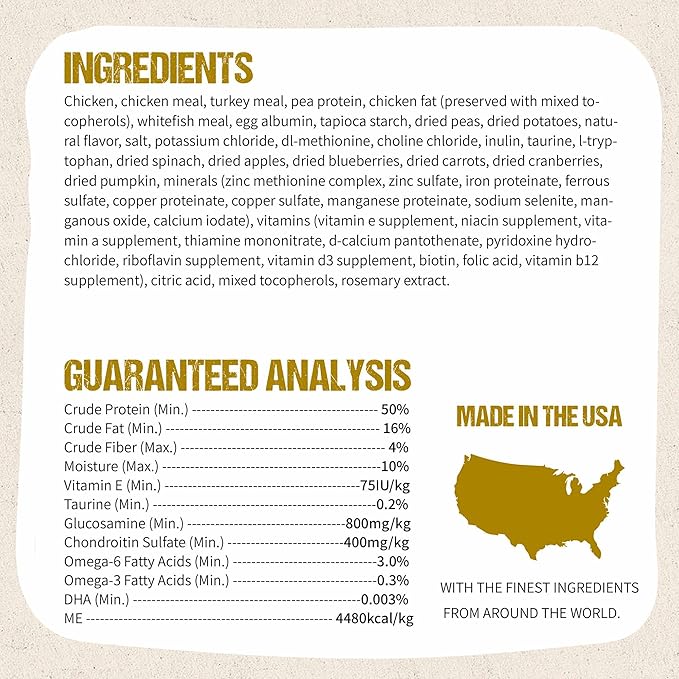 Timberwolf Wild & Natural Chicken Recipe with High Protein Dry Cat Food 2.2lb