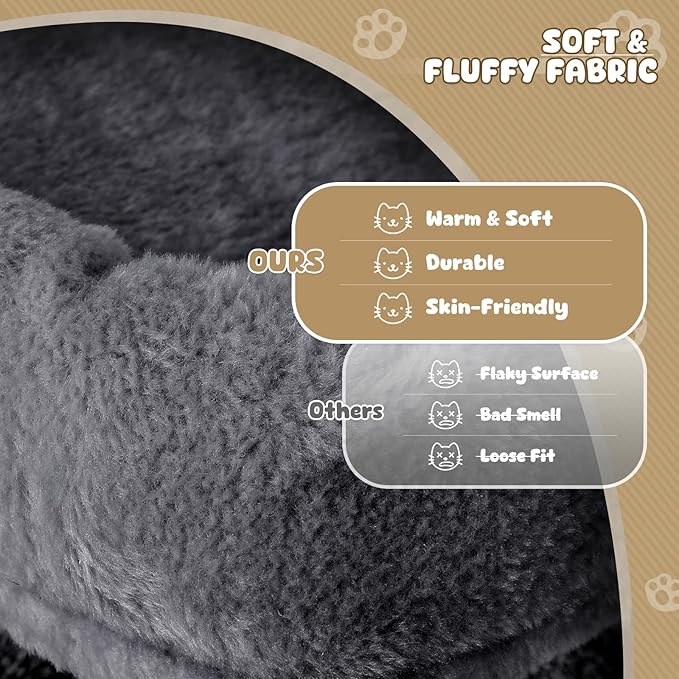 Magshion Cat Tree 60" Cats Tower for Indoor Cats, Multi-Level Cat Condo with Scratching Post, Top Perch, Sisal Board and Dangling Ball, Cat Stand Jumping Platform Kittens Pet Play House (Smoke Grey)