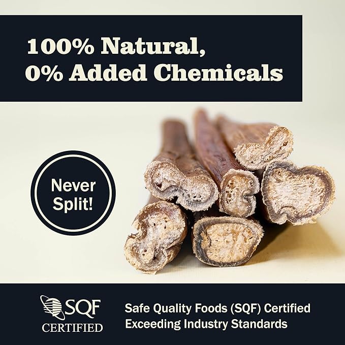 Redbarn Pet Products 7 Inch Bully Sticks - Case of 35 - Naturally Low Odor Long Lasting 100% Beef Chews for Medium Large Dogs & Puppies - Best Single Ingredient Treat Reward