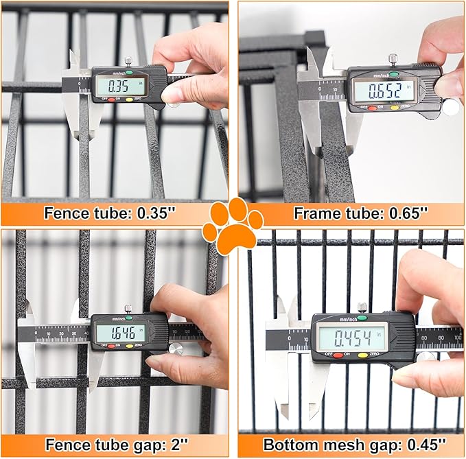 Homey Pet Stackable 43 inch Dog Crate Cage Kennel Indoor with Divider, 2X Steel Bowls, 4X Lockable Wheels, Tray, Heavy Duty Wire Dog Crates for Large/Medium/Small Dogs (Tall Model)