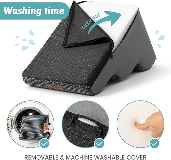 Dog Stairs for Small Dogs 19.7" H, Curved Dog Step for Puppy, Older or Cat, Medium Pet Ramp for Sofa, Couch or Bed, Ladder with High Density Foam, 4 Step, 15.7x28.3x19.7 inch, Charcoal Grey