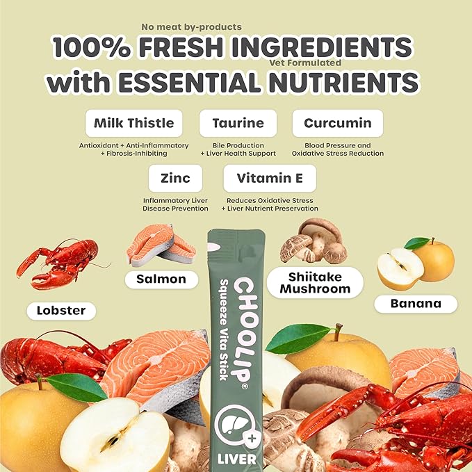 Squeeze Vita Stick Lickable Cat and Dog Treats – 49-Count Liver Support Sticks with Multivitamins, Soft Squeezable Paste for All Life Stages, Supporting Liver Health