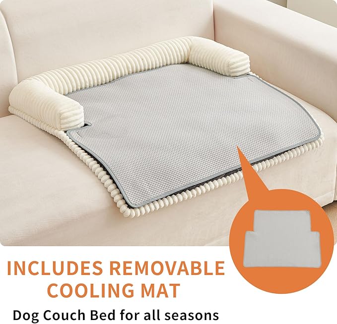 HAOMAIJIA Dog Couch Bed for Large Dogs, Non Slip Pet Couch Covers for Sofa Thick Soft Washable Dog Couch Cover Protector All Seasons Universal Dogs and Cats Bed Mat (Grey, X-Large)