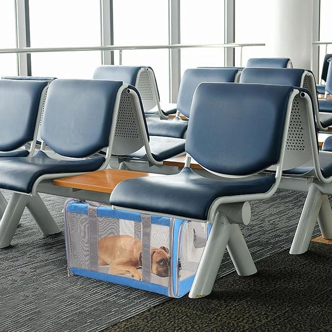 ATVobi Portable Cat Carrier for Small to Large Cats - Soft, Airline Approved, Blue