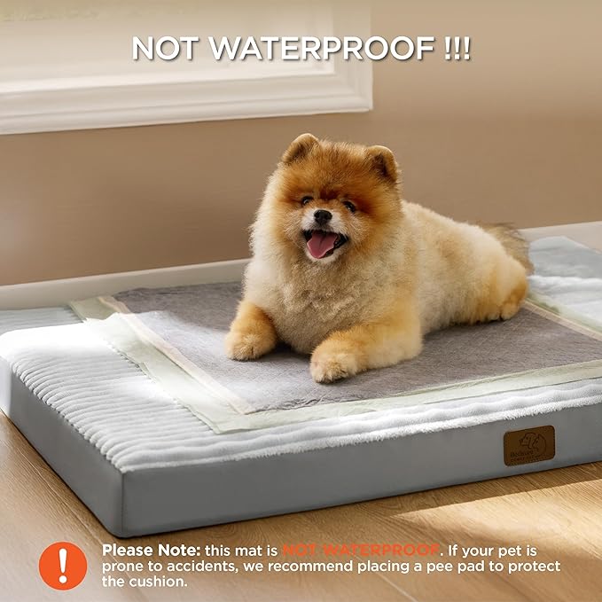 Bedsure Dog Bed for Small Dogs - Orthopedic Pet Beds with Removable Machine Washable Cover, NOT Waterproof Egg Crate Foam Puppy Pad, Suitable for Pet Up to 20 lbs, 23"x17"