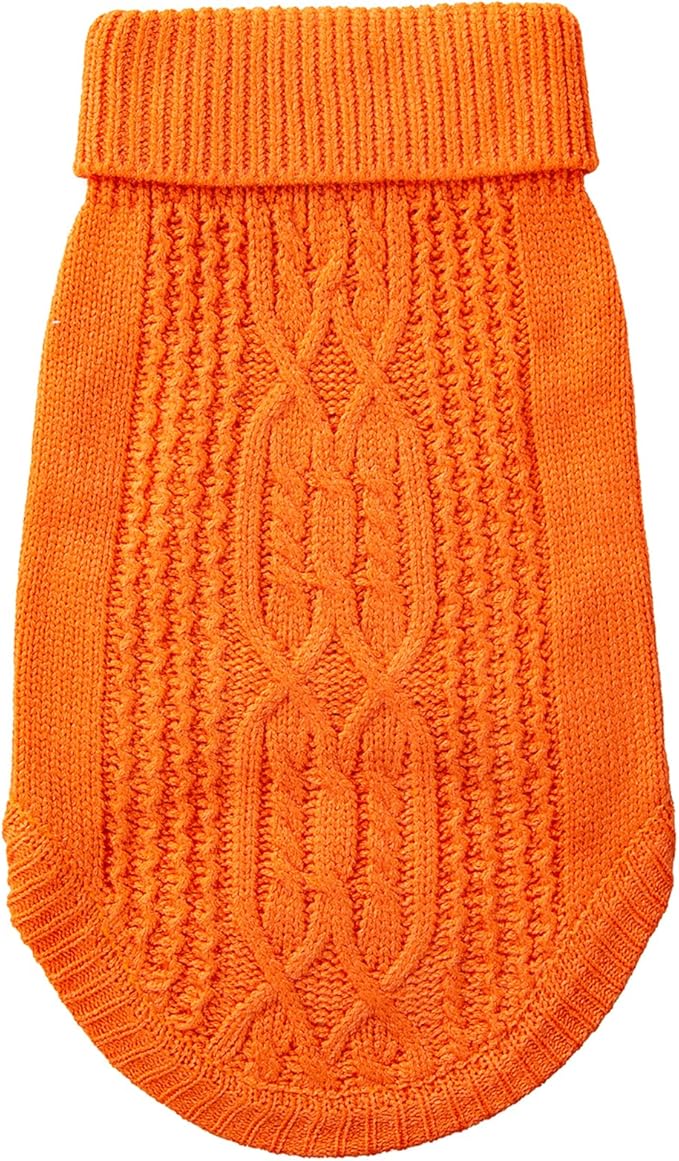 Stretchy Cat Sweater - 17 Colors & 6 Sizes | Snug Winter-Ready Knit for Boy/Girl Cats & Kittens(Orange, X-Small)