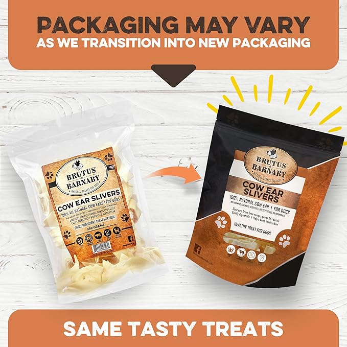 Cow Ears for Dogs – Thick Cut, Grass-Fed Angus Beef, All-Natural No-Rawhide Dog Treat Alternative