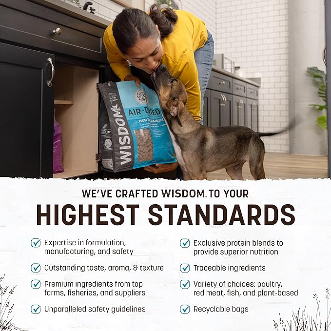 Earth Animal Wisdom Air-Dried Dog Food | From the Sea Recipe Premium Natural Dog Food | All Breeds & Ages | Made in The USA | 2 Pound Bag