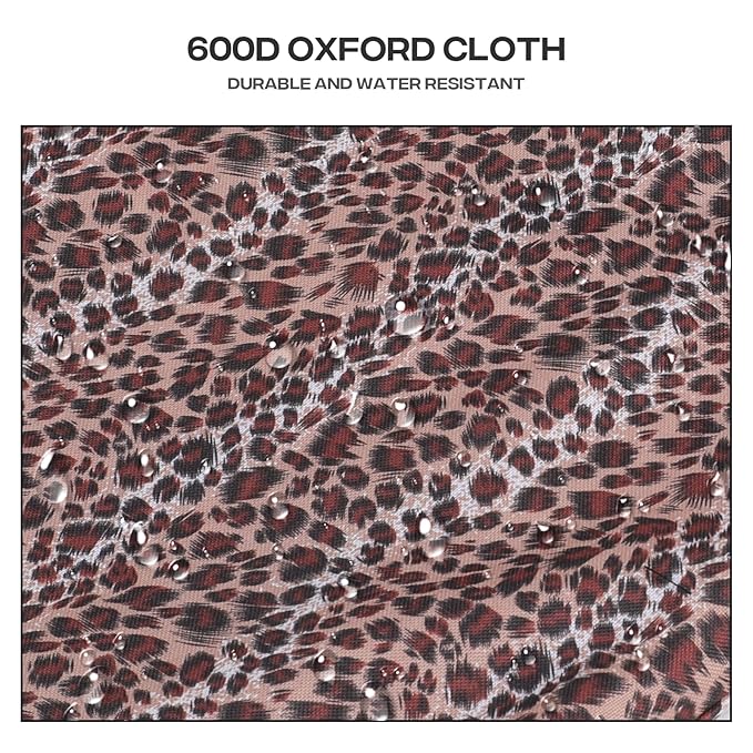 Cat Dog Stroller,3-Wheels Pet Stroller for Medium/Puppy Dogs 30 Lbs, with Storage Basket and Cup Holder, Breathable Mesh Leopard Print