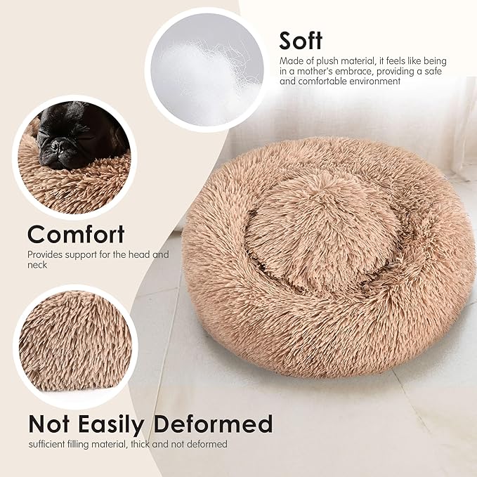 Extra Large Dog Beds, 36 Inch Human Dog Anxiety Relief Squishmallow Comfort Bed, Indestructible & Chew Proof Pet Beds (KaQi)