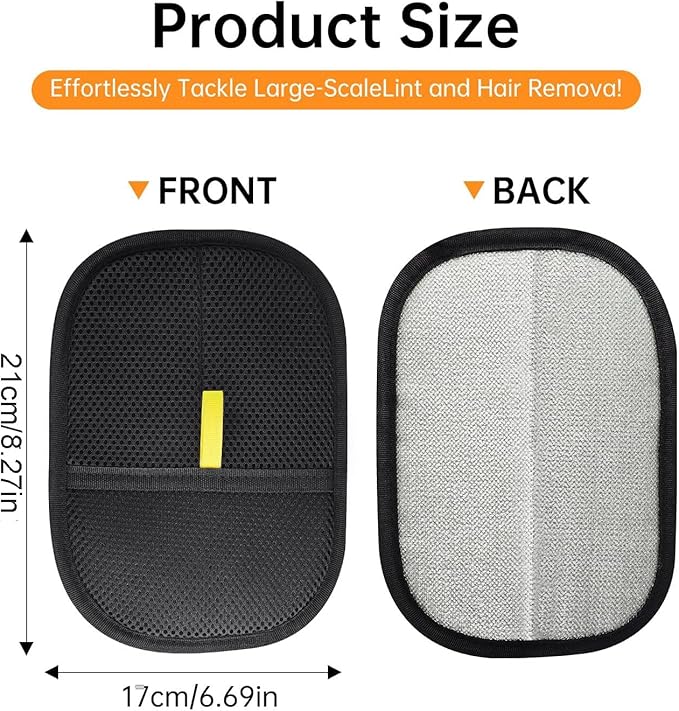 Pet Hair Remover Gloves Bath Brush Gentle Shedding Brushes,Pet Hair Remover Tool for Carpet, Curtain, Clothing, Couch, Car Seat (2PCS)