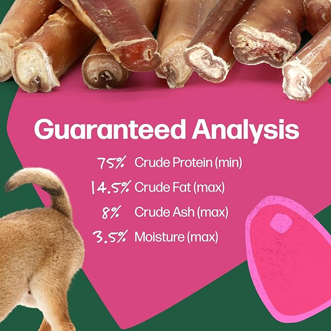 Willow&I Bully Sticks for Dogs -12 Inch Natural Bully Sticks for Medium, Large & Small Dogs- Premium 100% Grass Fed, Single Ingredient, Long Lasting, High Protein, Odor Free (12", 12 Pack)