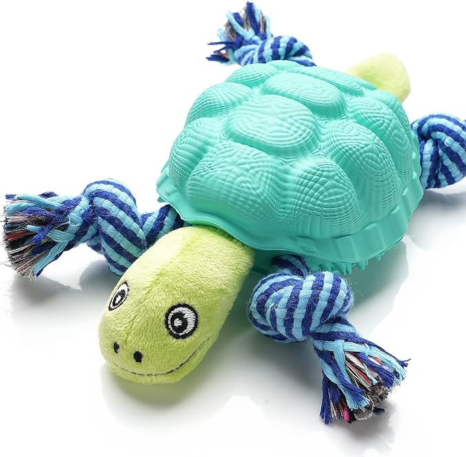 Dental Chew Toys for Aggressive Chewers Large Breed, Tough Dog Toothbrush Toys for Medium Large Dogs Teeth Cleaning (Green(Turtle))