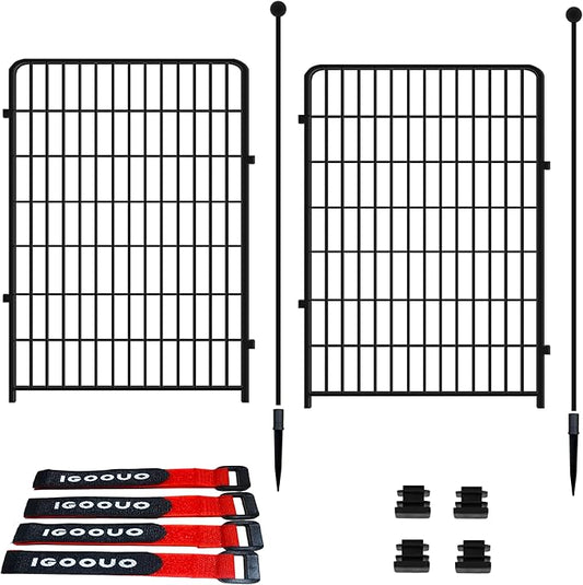 Dog Playpen Outdoor for Medium/Large Dogs 36'' High, 2 Add-On Heavy Duty Dog Playpen with Rustproof and Sturdy Stakes, 3ft Dog Fence for RV Camping