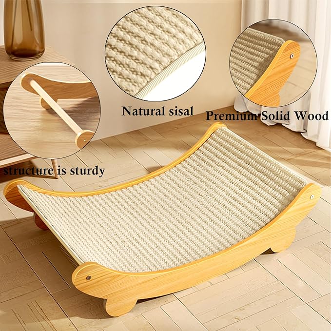 Cat Scratchers for Indoor Cats Scratch Pad Sisal Cat Hammock Bed Scratching Post Board Cat Chair Furniture Lounge Large