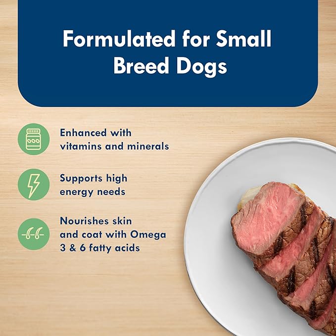 Blue Buffalo Delights Small Breed Natural Wet Dog Food, NY Strip Flavor in Gravy, 3.5-oz Cups, 12 Count
